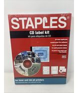 Staples CD Label Kit Applicator Software Labels Jewel Case Inserts NEW S... - $18.99