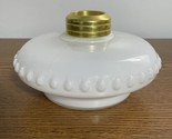New Opal White Glass Oil Lamp Font For Cast Iron Wall Bracket No. 2 Collar - $42.13