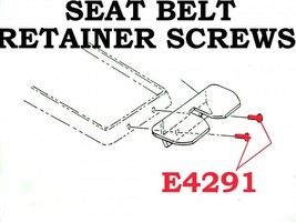 1964-1967 Corvette Screw Set Seat Belt Retainer On Console 2 Pieces - £9.16 GBP