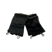 Mesh Fingerless Gloves with Heavy Duty Gel Suede Palm and Pull Tabs - £24.39 GBP