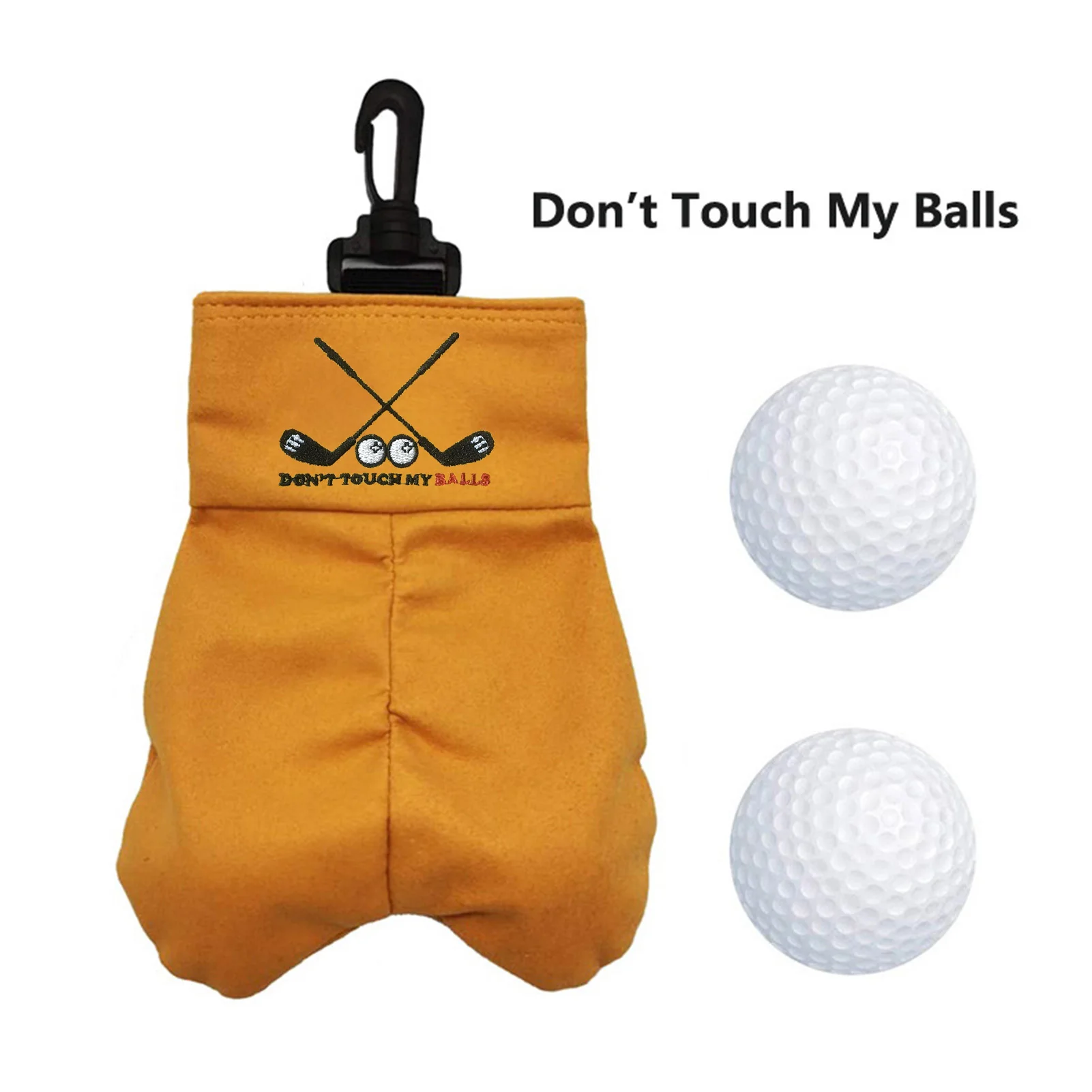 Sporting Golf Ball Storage Bag Don&#39;t Touch My Balls Funny Golf Balls Holder Stor - £23.84 GBP