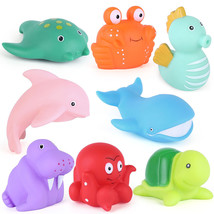 8Pcs Bath Toys Bathtub Toy For Infants Toddler No Holes Ocean Sea Baby W... - £15.17 GBP