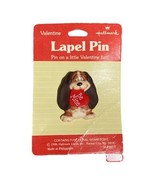 Vintage 1986 Hallmark Valentine Hound Puppy Dog Be Mine Heart Lapel Pin ... - £7.88 GBP