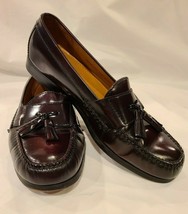 Cole Haan Men&#39;s Burgundy Leather Tassel Loafer Casual Dress Shoes Size 10.5 D - £55.05 GBP
