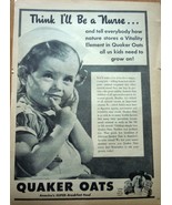 Quaker Oats Baby Nurse Print Magazine Advertisement 1943 - €5,20 EUR