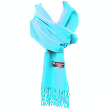 Solid - Teal - Winter Womens Mens 100% Cashmere Scarves Wool Scarf - £13.97 GBP