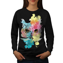 Wellcoda Stylish Owl Bird Womens Sweatshirt, Beautiful Casual Pullover Jumper - £23.10 GBP+