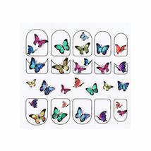 New Sliders Wraps 3D Nail Decals Butterfly Gold Colorful Adhesive Nail Stickers( - £8.45 GBP