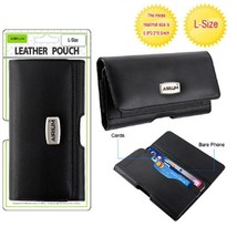 Samsung Galaxy S21 5G 6.2" Horizontal Leather Pouch Case Belt Clip Holster Black - £14.11 GBP