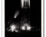 Chapel at Night Duke University Durham North Carolina NC Greycraft Postc... - $5.89