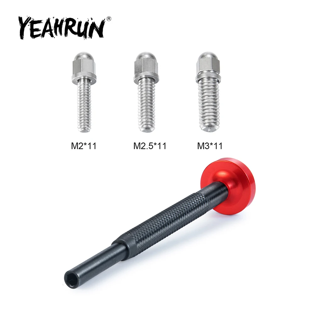 YEAHRUN 10Pcs Metal M2/M2.5/M3 Ball Head Hex Screws &amp; Tool for 1/10 RC Crawler - £8.83 GBP+
