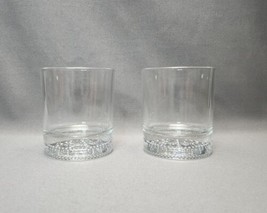 Crown Royal Glasses Canadian Whisky Old Fashioned Lowball Embossed Bottom Pair - $15.84