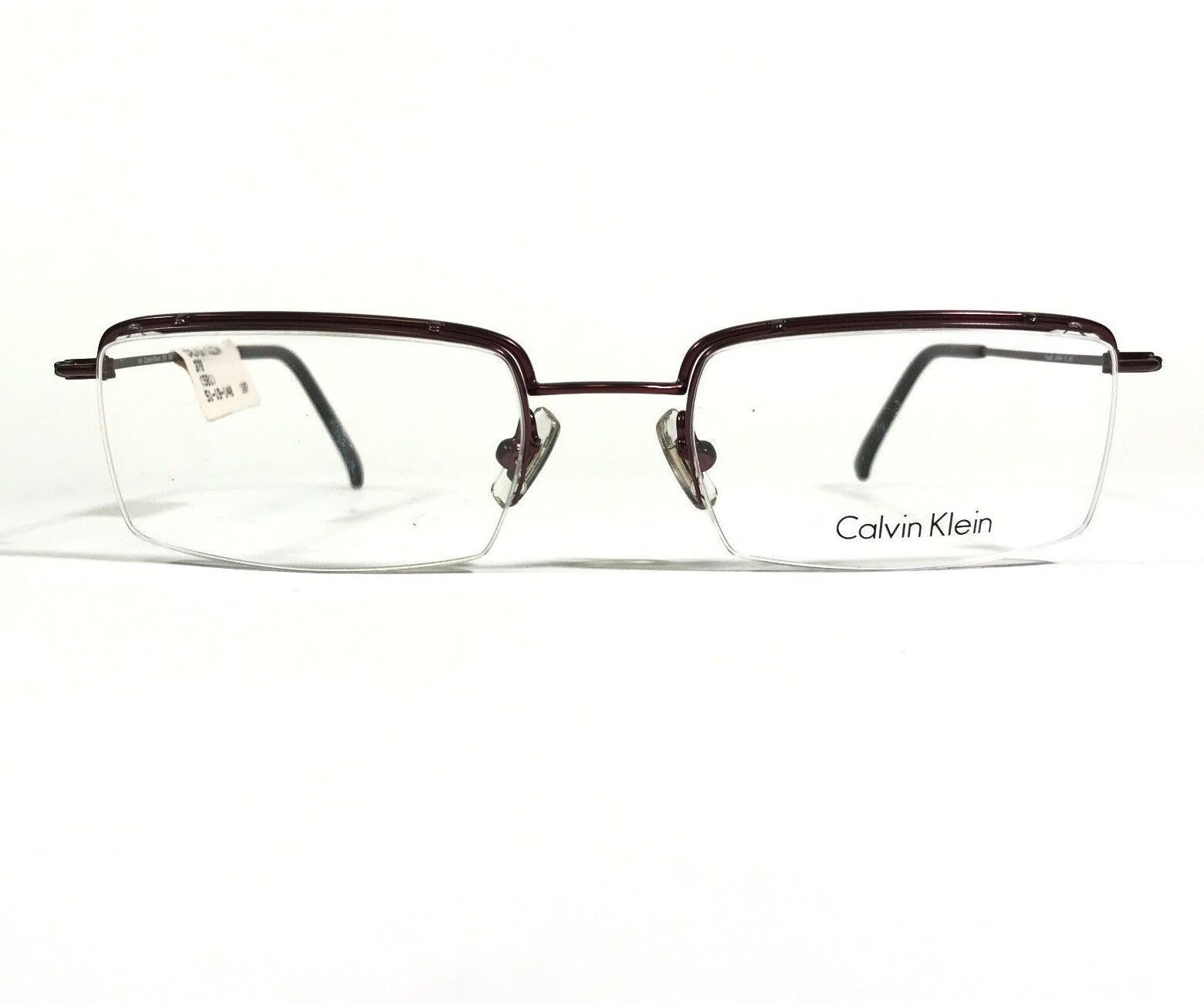 Primary image for Calvin Klein CK378 581 Eyeglasses Frames Red Square Half Rim 51-19-140