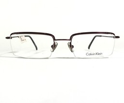 Calvin Klein CK378 581 Eyeglasses Frames Red Square Half Rim 51-19-140 - £44.02 GBP