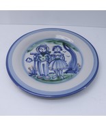 M A Hadley Chop Platter Round Plate 13&quot; Farmer and Wife Stoneware Ceramic - $138.94 CAD