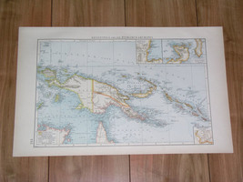 1898 Antique Map Papua German New Guinea Bismarck Archipelago Solomon Islands - £23.69 GBP