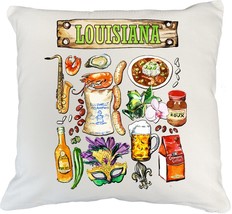 Louisiana Lifestyle And Culture Pillow Cover For Louisiana Native Americ... - $24.74+