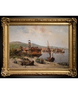 View Coastal in Port of Toulon 19th century Russian Oil painting by A. B... - £22,319.44 GBP