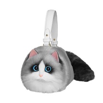 RJSTYLISH Handmade Plush Cat Kitty Purse Tote Crossbody Shoulder bag (Ragdoll) - £71.58 GBP+