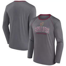 NBA Cleveland Cavaliers Men&#39;s Long Sleeve Gray Pick and Roll Poly Perfor... - $19.79