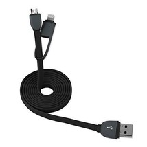 Reiko 39&quot; 2IN1 USB Data Cable for 8-PIN And MICRO-USB Devices Color Black - $101.29 MXN