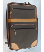 Vintage LL Bean Rolling Wheeled Suitcase Travel Luggage Carryon Green  - $59.35