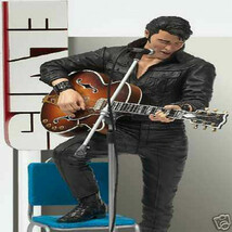 Elvis Presley Figure Leather Suit 68 TV Special Guitar Microphone Chair &amp; Stage! - £157.31 GBP