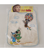 New Vintage 1972 Baby Bib Plastic &amp; Terry Disney Mickey Minnie Donald Gl... - £14.69 GBP