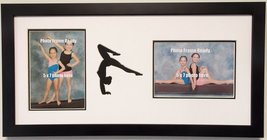 Gymnastics Double Photo Frame, Wall Hanging Gymnast, Holds Two 5x7 Photos Black  - £28.70 GBP