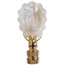 Royal Designs Rounded Scallop 2.8&quot; Lamp Finial, Clear Faceted Crystal, L... - £19.94 GBP+