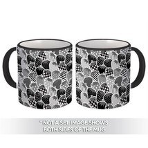 All Over Strawberry : Gift Mug Black White Pattern Fruits Nostalgia Miss... - $15.90+