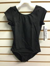 Body Wrappers BWC120 Girl&#39;s Size 4-6 (Fits 3-4) Black Short Sleeve Leotard - $9.99