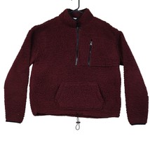 No Boundries Jacket Womens XL 15-17 Sherpa Pullover Outerwear Burgundy - £18.18 GBP