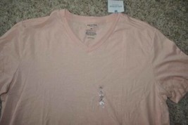 Mens Shirt Short Sleeve Arizona Pink V-Neck Tee Top-size XL - £7.13 GBP