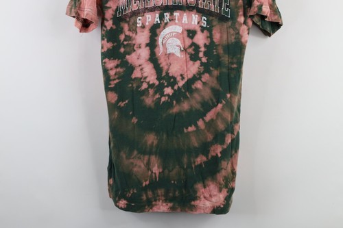 Vtg Champion Mens Small Spell Out Acid Wash Michigan State University T-Shirt Item image 3