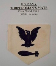 U.S. Navy Torpedoman&#39;s Mate (Circa: World War 2) White Uniform  Lot 28 - £9.94 GBP