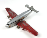 Vintage Wyandotte Super Mainliner Steel Airplane toy Silver &amp; red orig. ... - $89.09