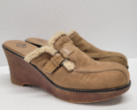 Fashion Bug Wedge Chunky Platform Heel Slip On Clogs Shoes Size 10 - £17.39 GBP