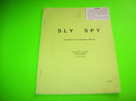 SLY SPY 1989 ORIGINAL VIDEO ARCADE GAME INSTRUCTION SERVICE MANUAL  - $15.68