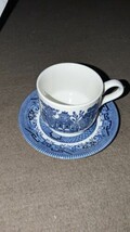 Churchill England Blue Willow Tea Cup and Saucer Vintage Set (1 Cup 1 Sa... - $18.80
