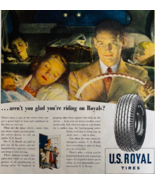 1947 US Royal Tires Advertisement Automobilia National Rubber Co Vintage... - €11,05 EUR