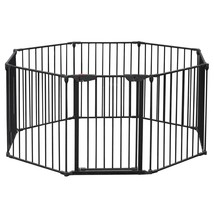 200&quot; Adjustable Baby/Child Safety Gate 8 Panel Play Yard Metal Doorways - £95.02 GBP