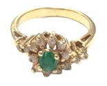 Emerald Women&#39;s Cluster ring 18kt Yellow Gold 396751 - $399.00
