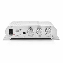 Audio Power Amplifier, 2X15W + 20W Hi-Fi 2.1Ch Hifi Stereo Subwoofer Amp, Silver - $36.99