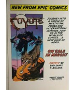 COYOTE color 6-1/2&quot; x 10&quot;  1982 advertising flyer from Marvel Epic Comic... - $184.27 MXN
