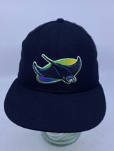 VTG Tampa Bay Devil Rays New Era 59fifty Authentic Diamond Collection Hat 6 7/8 - £19.82 GBP