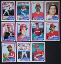 1989 Topps Traded Philadelphia Phillies Team Set of 11 Baseball Cards - £4.80 GBP