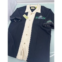 Cubavera Men Shirt Button Up Short Sleeve Auto Auction  Large L New! - £15.55 GBP