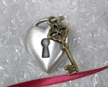 Key to My Heart Pendant or Basket Tie On Longaberger  - £8.75 GBP