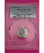 Rainbow Toned 1980 FM PR 68 RB Panama KM 33.2 Edge Bolivar 1 Centesimo P... - $136.75 CAD